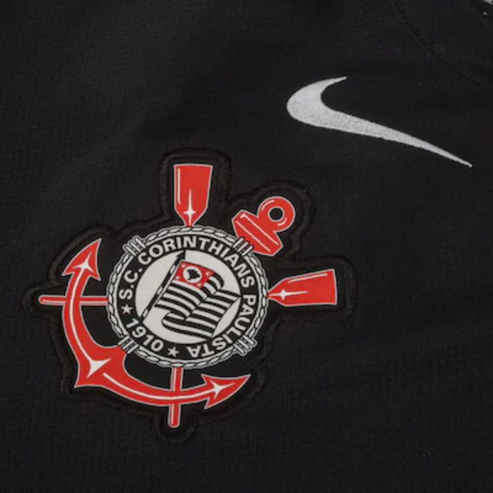 Camisa Nike Corinthians II 2025 Torcedor - Preta e Branca - Masculina