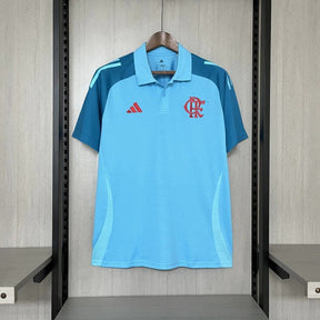 Camisa Flamengo Gola Polo 2025 Adidas - Azul